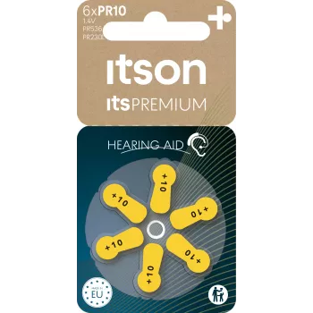 itson itsPREMIUM zink-luft hörapparatsbatteri PR10IT/6RM (PR230(10)IT/6RM)