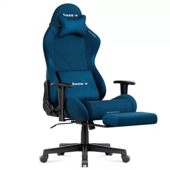 Huzaro Force 5.7 blå ergonomisk gamingstol - PU-läder, justerbara armstöd, justerbar rygg, länd- och nackkuddar