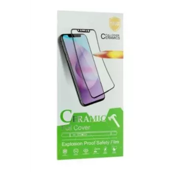 iLike keramiskt härdat glasskärmskydd för Apple iPhone 14, 13, 13 Pro - 9H-hårdhet, 2.5D rundade kanter, svart kant