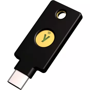YubiKey 5C NFC säkerhetsnyckel – svart/guld