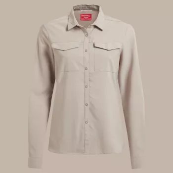 Craghoppers NosiLife Pro LS Shirt III dam reseskjorta – Soft Mushroom, XS