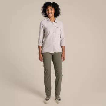 Craghoppers NosiLife Pro LS Shirt III dam reseskjorta – Soft Mushroom, XS