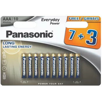Panasonic Everyday Power alkaliska AAA-batterier LR03 10-pack blister