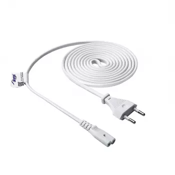 Akyga AK-RD-06A nätkabel CEE 7/16 (eurokontakt) till IEC C7, 2,5 A, 1,5 m, vit