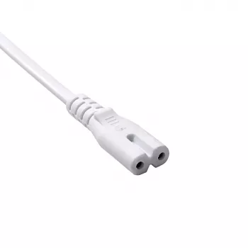 Akyga AK-RD-06A nätkabel CEE 7/16 (eurokontakt) till IEC C7, 2,5 A, 1,5 m, vit