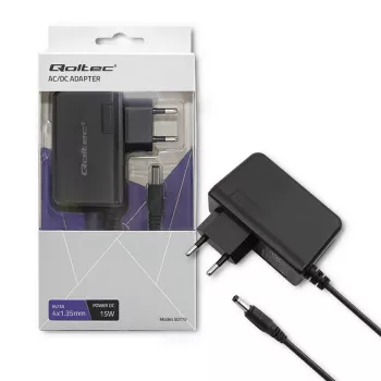 Qoltec 15W nätadapter 5V/3A med 4,0x1,35mm DC-kontakt