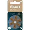 ITSON PR312(41)IT/6RM zink-luft-hörapparatsbatterier storlek 312 (brun flik) – 6-pack