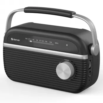 DENVER TRB-67B DAB+ & FM radioväckarklocka – svart