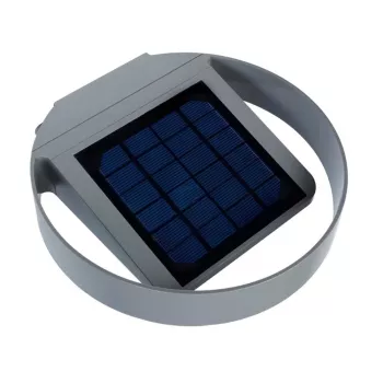 GreenBlue GB130 LED 3W solcellsdriven rund vägglampa - svart, IP65, PIR-rörelsesensor, 300lm