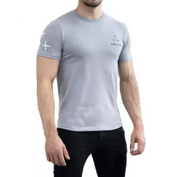 Delta T-shirt grå XXL - 100% bomull arbetskläder T-shirt