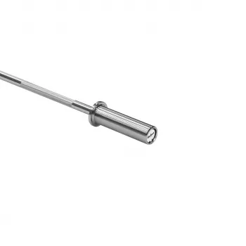 Olympisk skivstång med kullager, 120cm, 9kg, kromat stål, roterande hylsor, 150kg max. belastning