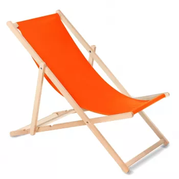 Klassisk solstol i bokträ GreenBlue GB183 orange