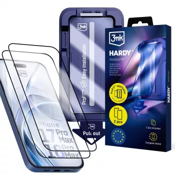 3MK PROTECTION Apple iPhone 17 Pro Max - 3mk Hardy Hardura 9H härdat glas skärmskyddsfilm