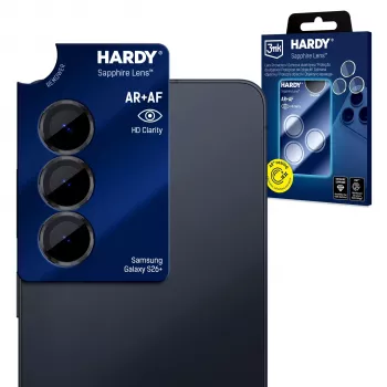 Samsung Galaxy S26+ 3mk Hardy Sapphire objektivkameraschutz – Ultra HD, 9H, heltäckande