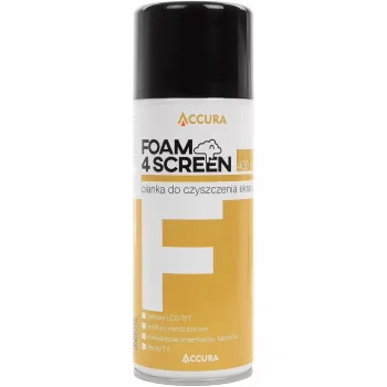 Accura Screen Foam Cleaner 400 ml – antistatisk, streckfri aerosolspray för alla skärmtyper