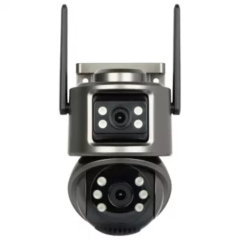 INNE ICSEE-W62SD-2 utomhus-PTZ-IP-kamera med två 3MP-objektiv, fullfärgsnattseende, Wi-Fi, tvåvägsljud, IP66