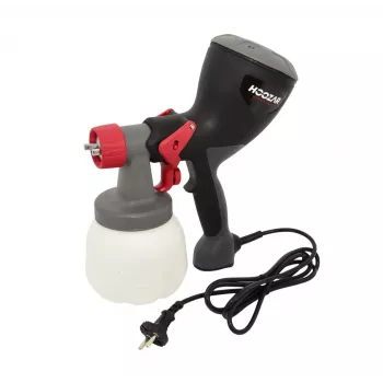 HOOZAR HVLP elektrisk färgspruta 600W med 800ml behållare, 3 språkmönster, flödesreglering
