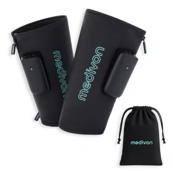 MEDIVON FlowGo Duo lufttrycksmassage för benen med värme, 6 lägen, 3 intensiteter, uppladdningsbar
