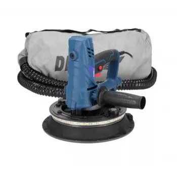 DEDRA DED7770 gipsslipmaskin 850W 225mm med LED-ljus och dammutsug