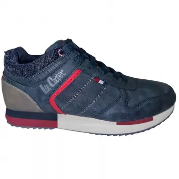 Lee Cooper herr fritidsskor navy röd LCJ-21-29-0642M