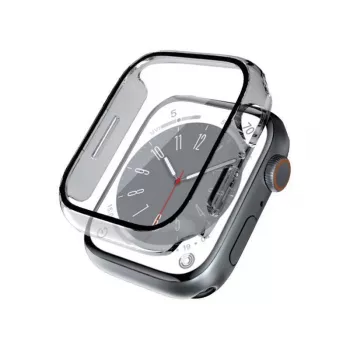 CRONG Hybrid Watch Case with Tempered Glass for Apple Watch 44mm - Clear