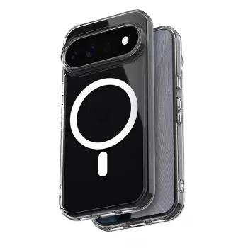 Crong Hybrid Clear Magnetic MagSafe-skal för Google Pixel 11 Pro - transparent