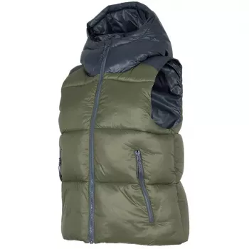 4F dam khaki vadderad puffer-väst H4Z22 KUDP004 storlek L