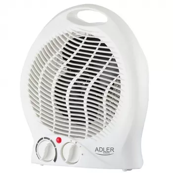 Adler AD 7728 PTC keramisk värmefläkt 2000W med oscillation, 2 värmelägen, kalluftsläge, överhettnings- och tippskydd, vit/svart