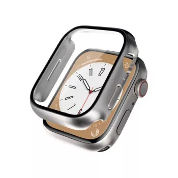Crong Hybrid Watch Case med härdat glas för Apple Watch 40mm - Starlight
