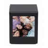 LOVEINSTANT fotoförvaringsbox för Fujifilm Instax Square – svart med fönster, för 100 foton
