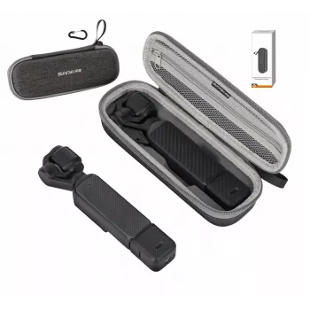 SUNNYLIFE hårdväska med karbinhake för DJI Osmo Pocket 4 / 3 – grå