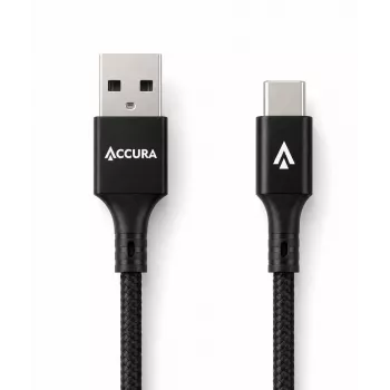 Accura USB 2.0 till USB-C-kabel 1,0 m svart