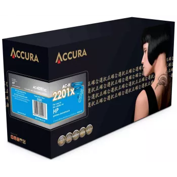 ACCURA AC-H2201XC kompatibel tonerkassett för HP 220X (W2201X) hög kapacitet cyan, 5 500 sidor, med chip