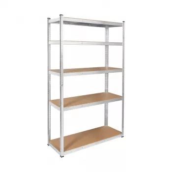 Rebel RB-1252 metallhylla 205x120x45 cm silver 5 hyllplan 875 kg