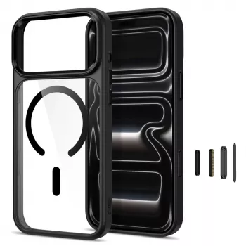 Tech-Protect Magmat MagSafe Clear Case för iPhone 17 Pro Max / 18 Pro Max - svart
