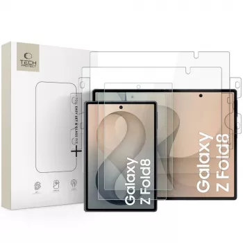 TECH-PROTECT Easy Set Fit+ 4-i-1 skyddsset för Samsung Galaxy Z Fold 8 – transparent (folie & glas)