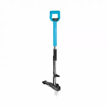 CELLFAST C.IDEAL ogräsutdragare 95 cm stående manuell ogräsutdragare med 3-klosystem i härdat stål och fotpedal-utmatning, ergonomiskt D-handtag, grön/svart