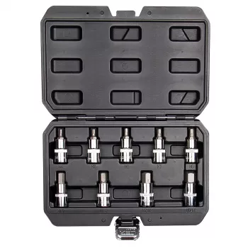 NEO TOOLS sexkantbits med 55 mm hylsnyckel, 9-delat set