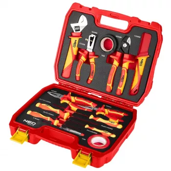 NEO TOOLS 13-delat elektrikerverktygsset i väska, VDE 1000V isolerat, CrV-stål