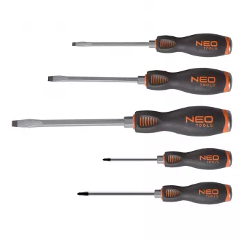 NEO TOOLS slagskruvmejsel, S2, set med 5