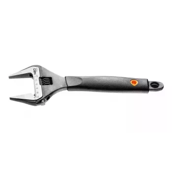 Neo Tools 250 mm justerbar skiftnyckel, 0-50 mm spännvidd, kromvanadinstål, fosfaterad, DIN 3117