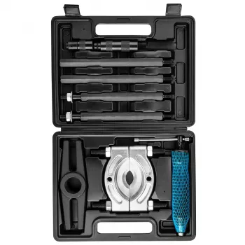 NEO TOOLS hydraulisk 3-armad avdragare 10 ton med handpump, 250 mm spännvidd, kromvanadin ben, plastväska (TOP-11-847)