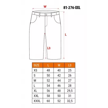 NEO TOOLS PREMIUM herrshorts XXL – bomullsblandning med stretch, svart