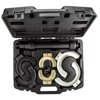 NEO TOOLS fjäderspännarsats med utbytbara backar | 3 par (65–212 mm) | 1500 kg per par | CrV-stål | plastlåda | TOP-11-797
