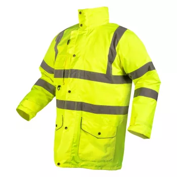 NEO TOOLS 5-i-1 varselarbetsjacka med isolering, fluorescerande gul, storlek XXXL