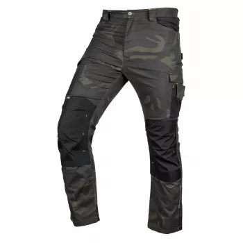 NEO TOOLS Mix&Match arbetsbyxa med Cordura-förstärkningar, grön camo, storlek L