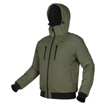 NEO TOOLS isolerad jacka med huva OUTDOOR, grön, storlek XXL
