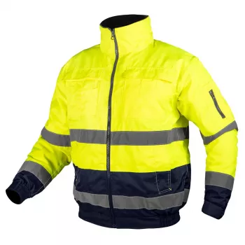 NEO TOOLS 3-i-1 hi-vis arbetsjacka, vattentät, isolerad, gul/navy, XXXL