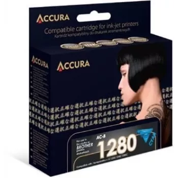 Accura kompatibel cyan bläckpatron för Brother LC1280XLC/LC1240XLC/LC1220XLC (hög kapacitet, 1200 sidor)