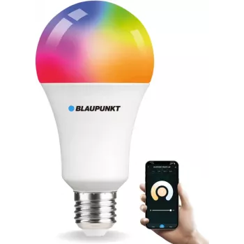 Blaupunkt E27 9W smart LED-lampa A60 – Tunable White & RGB, Wi-Fi, Alexa/Google Assistant